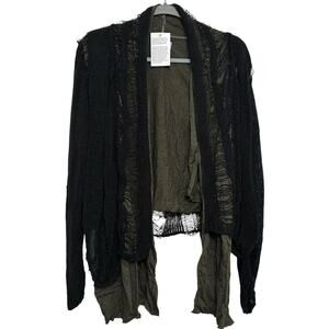 Chaser women’s NWT’s Distressed open weave cardigan with lining. Size medium